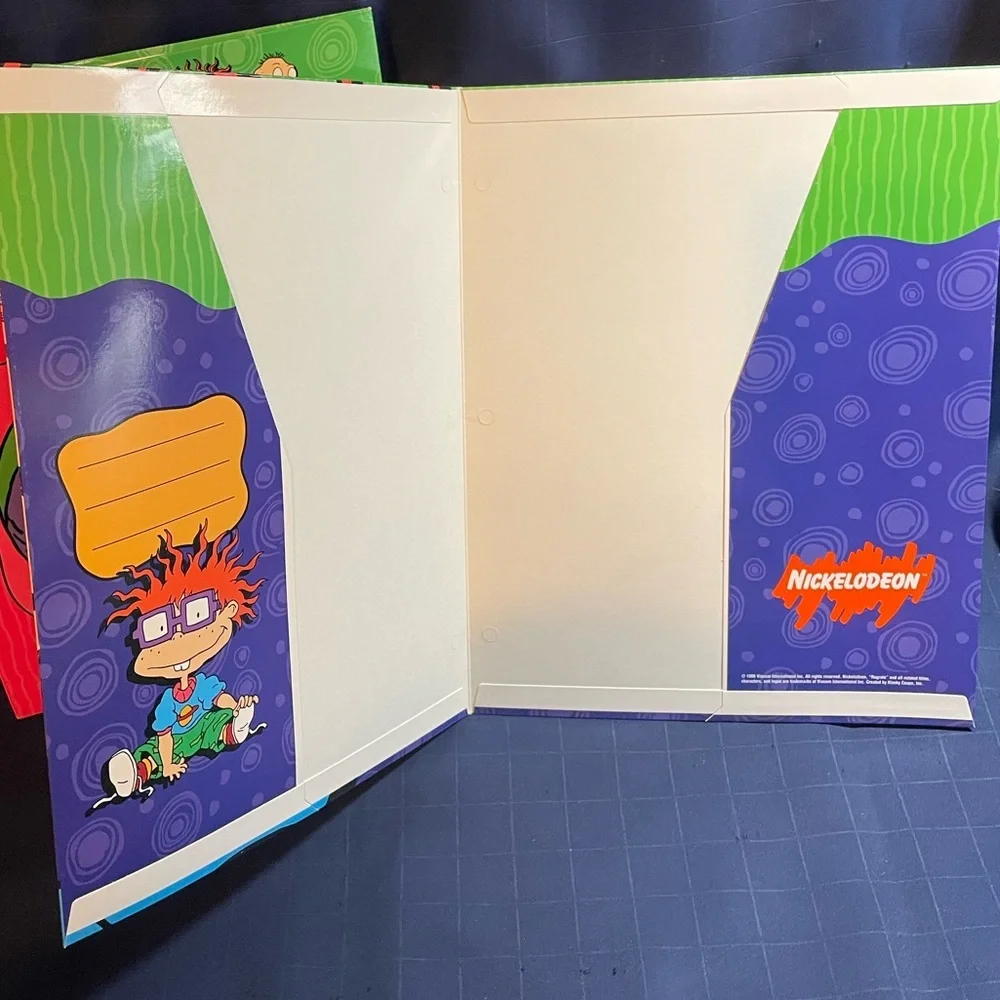 VTG 1998 Nickelodeon’s Rugrats unpunched pocket folder set (2pc) Tommy & Chuckie